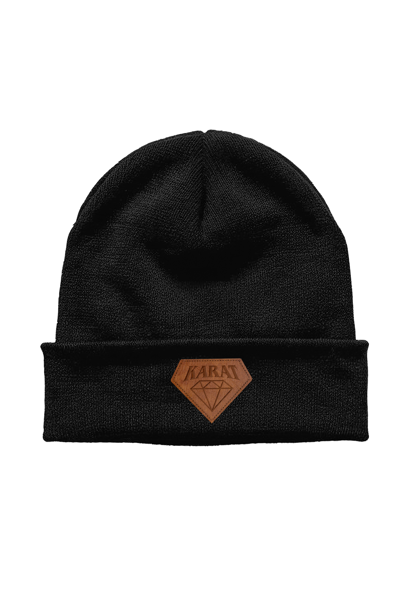 Karat - Diamant Logo Fake Leather Patch Long - Beanie | Neutral-Image