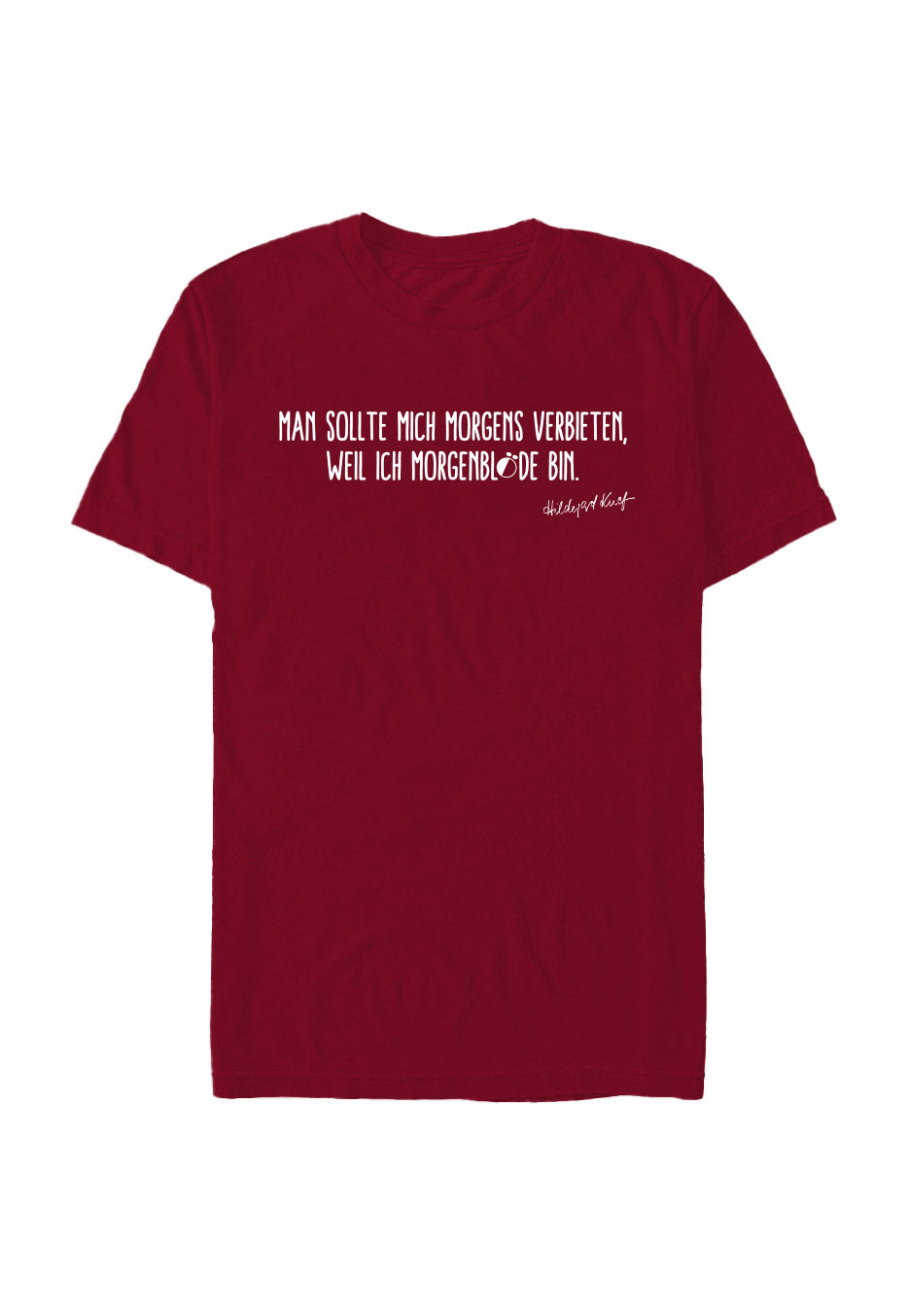 Hildegard Knef - Morgenbloede Maroon - T-Shirt | Neutral-Image